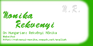monika rekvenyi business card